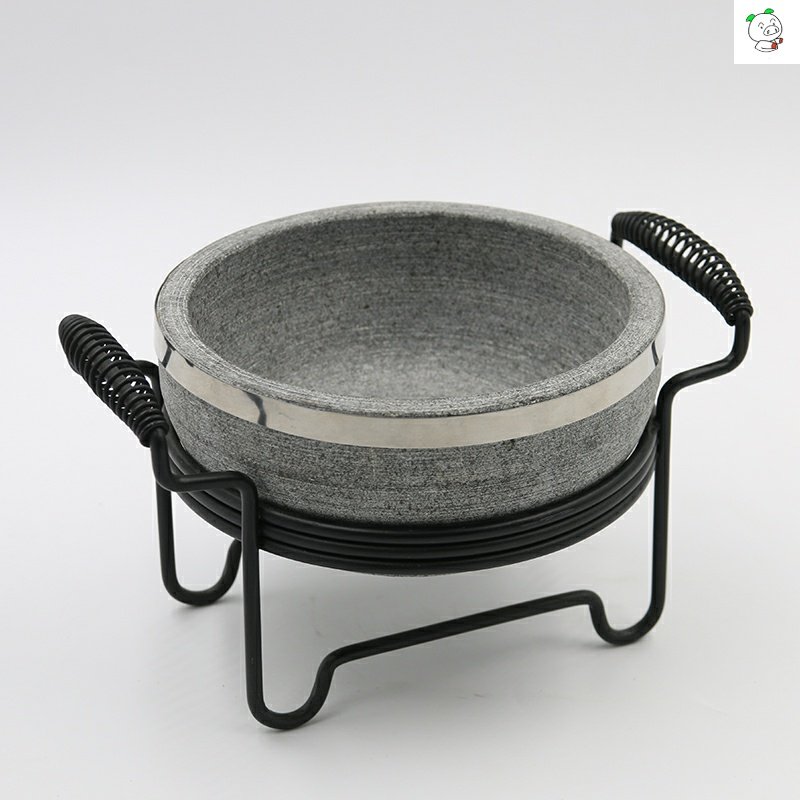 石锅石锅石韩国拌饭石锅纯石头保健餐具石锅美石记砂锅