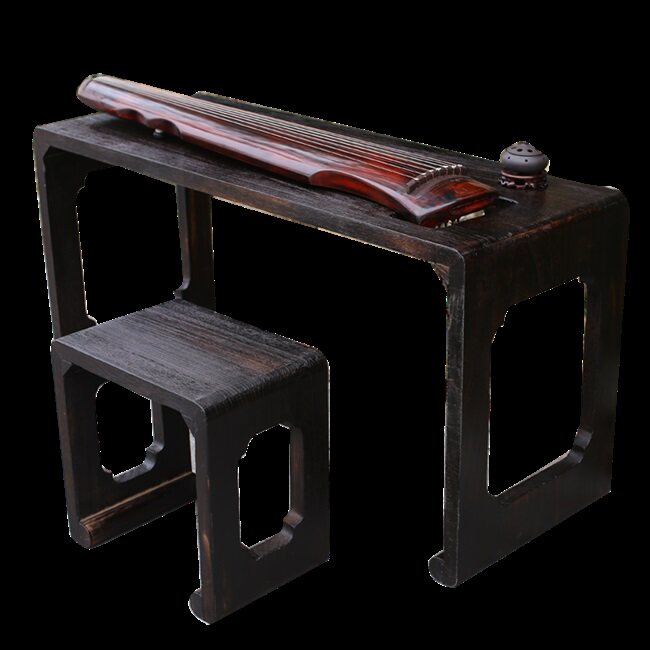 古琴桌凳嵌入式榫卯结构共鸣国学茶艺盖板古琴