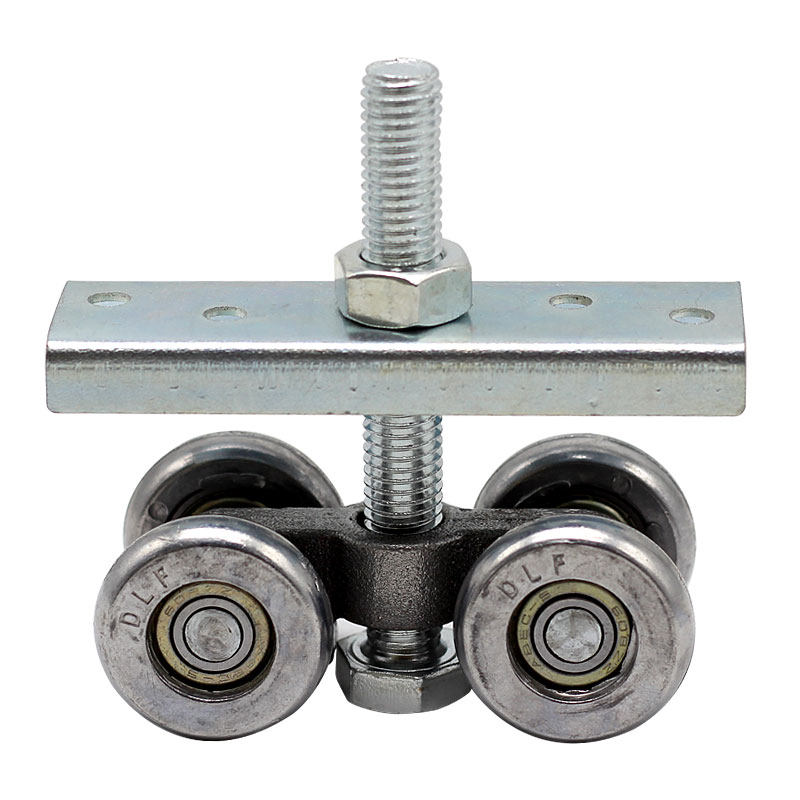 铁门滑轮厂房加重重型铁吊轮移门轨道四轴轴承滑轮