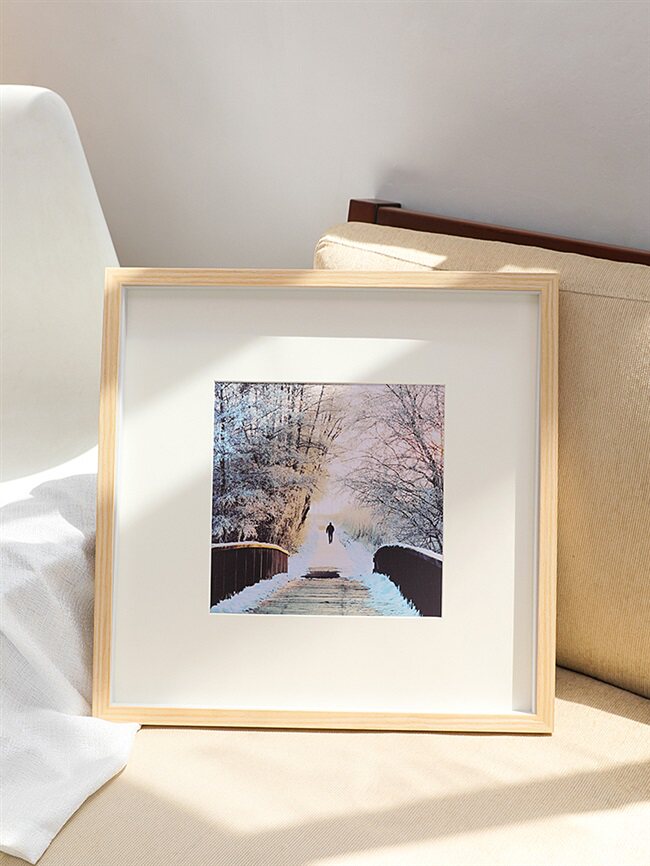 正方形装裱定制实木相框挂墙外框木质简约像框相框