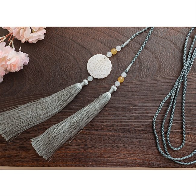 流烟昔泠同心双色汉服配饰宫绦腰佩流苏绦绳民族服装