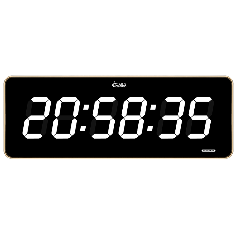 挂钟万年历北欧简约轻奢led长方形电子表挂钟