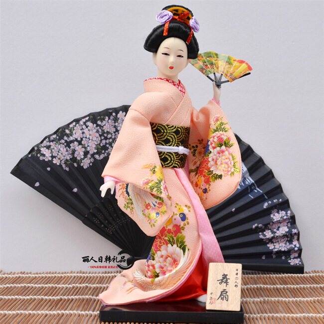日本日本人人偶艺妓和服仕女娃娃装饰品人形摆设摆件