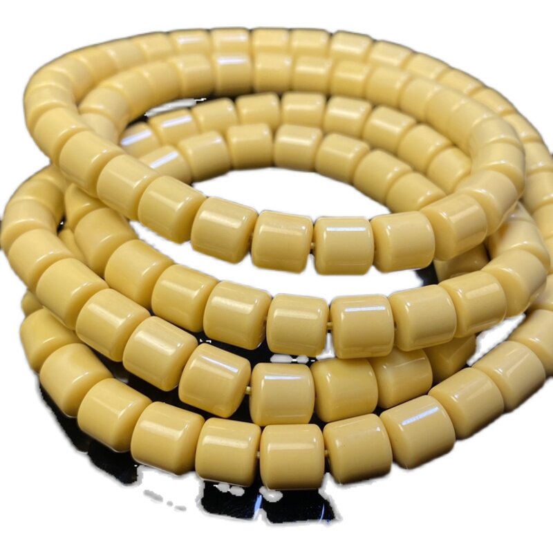 金膏玉手串108颗佛珠老型珠龙涎玉圆珠手链