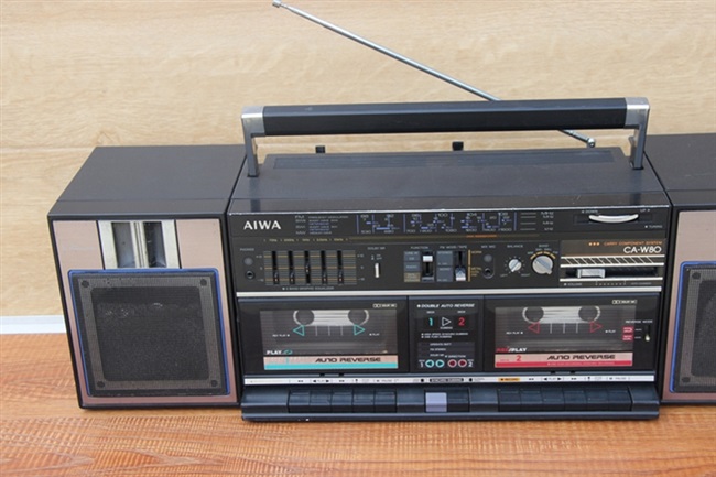 进口收录机二手日本原装爱华caw80收音机卡带带机收录机