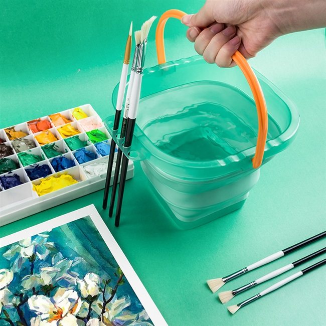 套装颜料工具水粉调色盘硅胶水桶喷壶取色刮刀水粉颜料