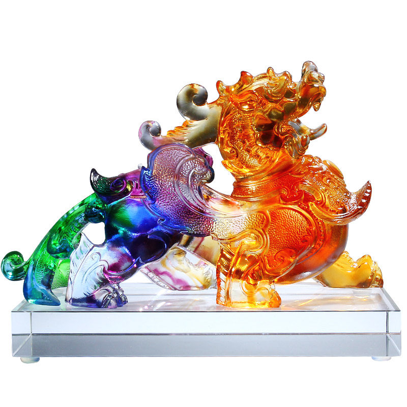 开业礼品客厅财位风水水琉璃貌貅摆件辟邪镇貔貅摆件