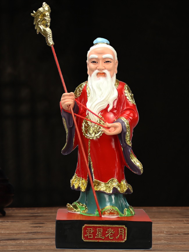 月老供奉桃花老人神像开光月下摆件招旺姻缘摆件