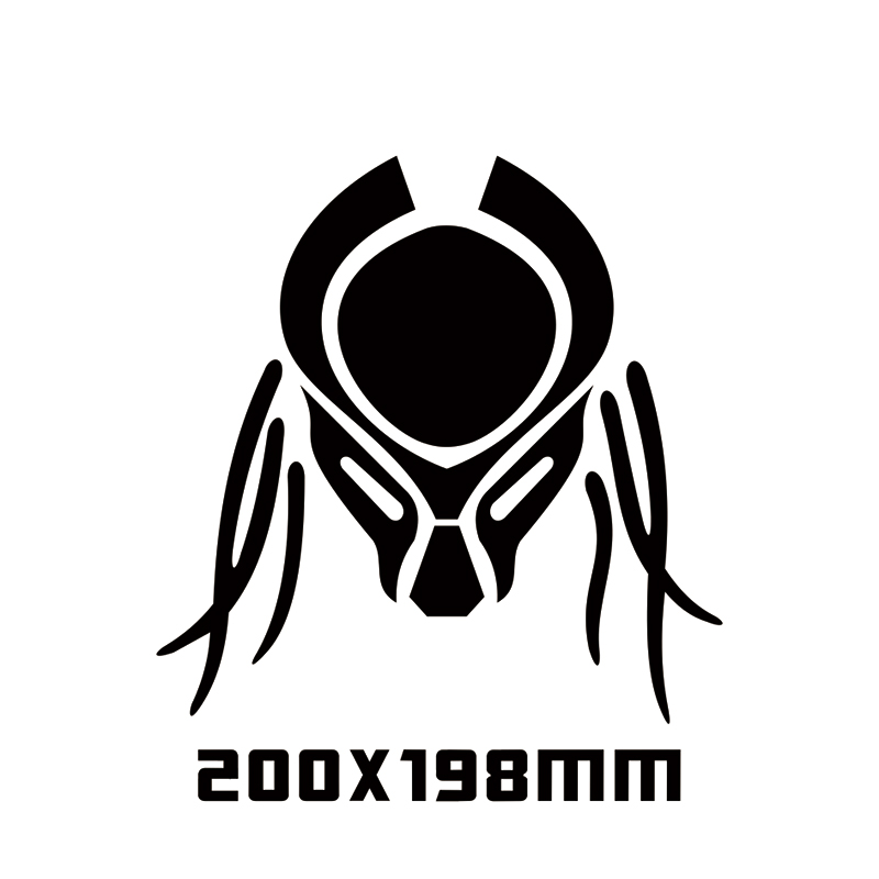 铁血战士predator头像标志反光贴纸网红油箱电动汽车装饰贴