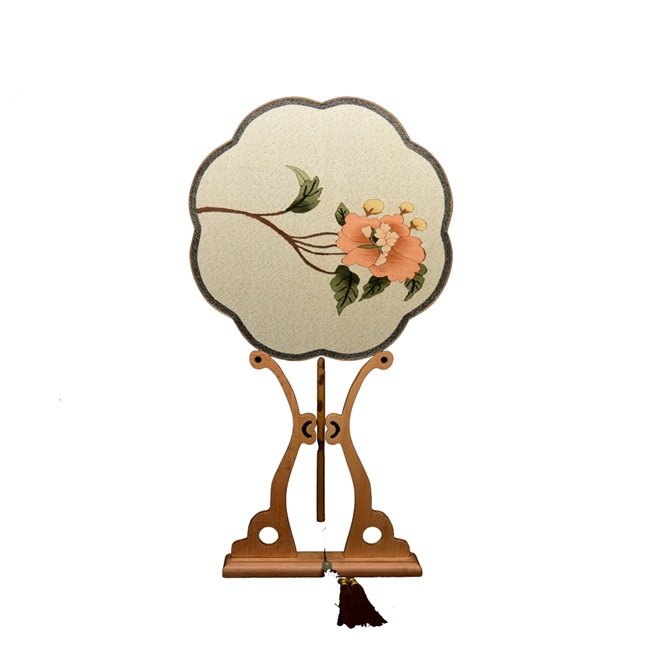 手工堂东缂丝扇团扇汉服配饰中国国风洛神赋湘妃竹工艺扇