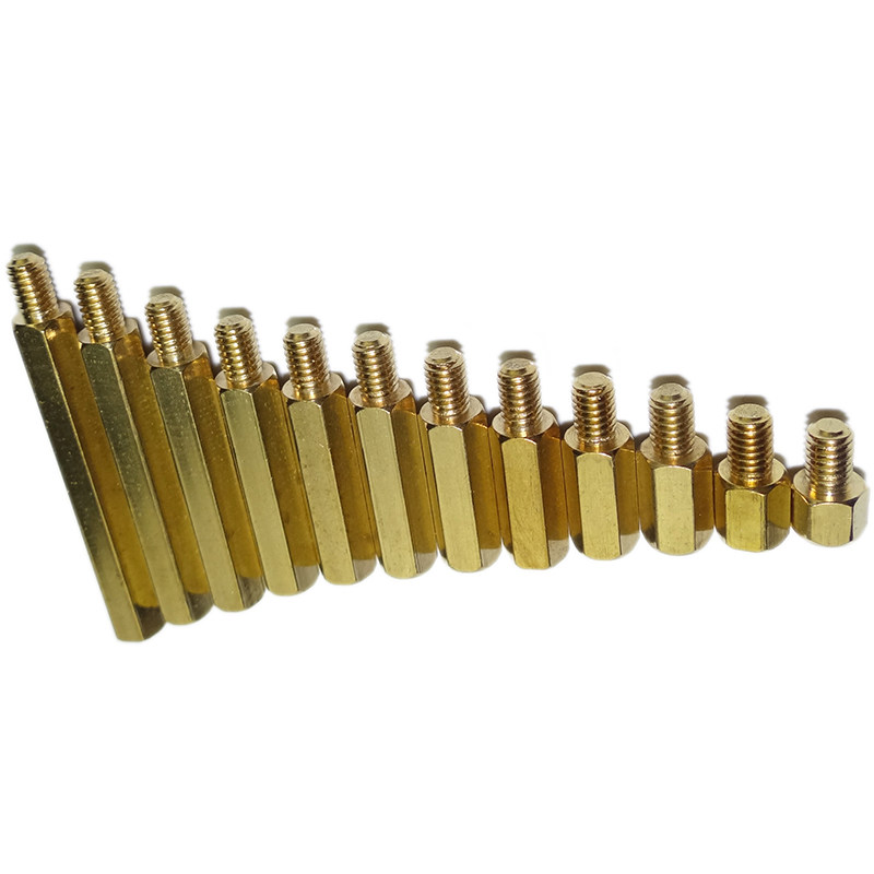 铜柱六角m3单头铜螺柱机箱主板螺丝电路板支撑螺柱