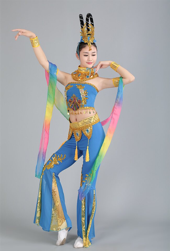 autodsy新款敦煌飞天飞天舞舞蹈演出演出服服装琵琶民族服装