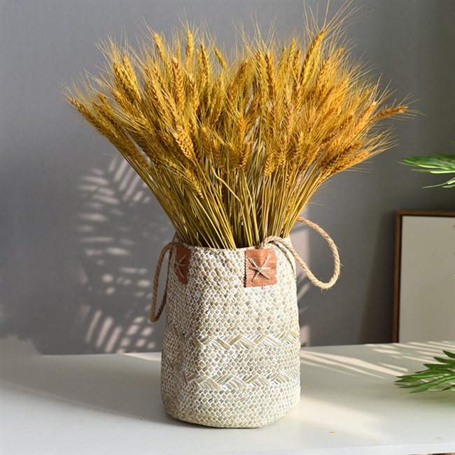 海草花篮草编手提提花盆花麦穗干花花瓶大麦花篮