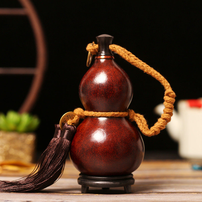 随身蜂蜡大号酒葫芦装酒李白天然葫芦仿古装水防渗摆件酒壶酒瓶