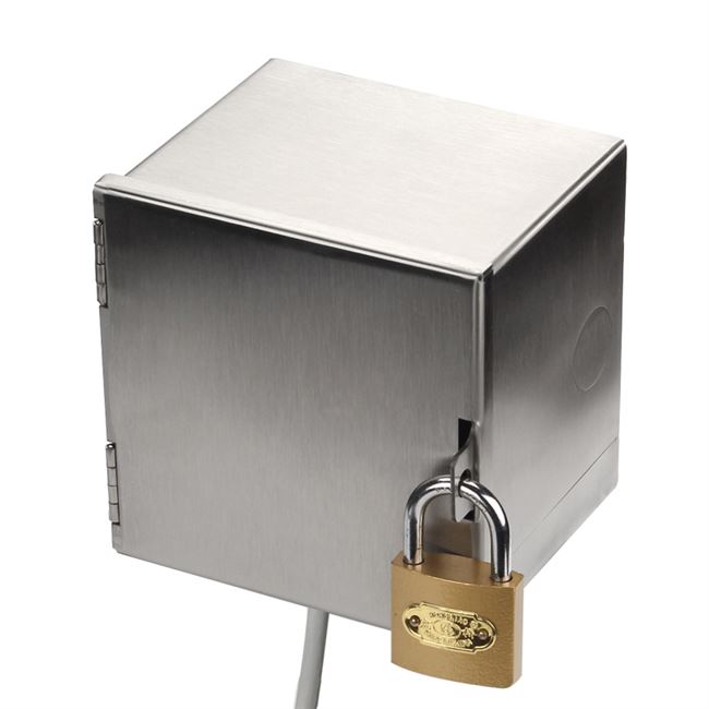 插座充电挂锁户外防水不锈不锈钢钢带锁箱防盗开关插座套装