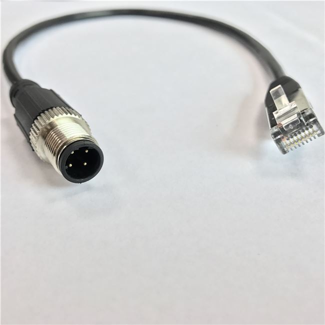 m12网线编码ad芯带以太网连接器以太水晶网络连接器
