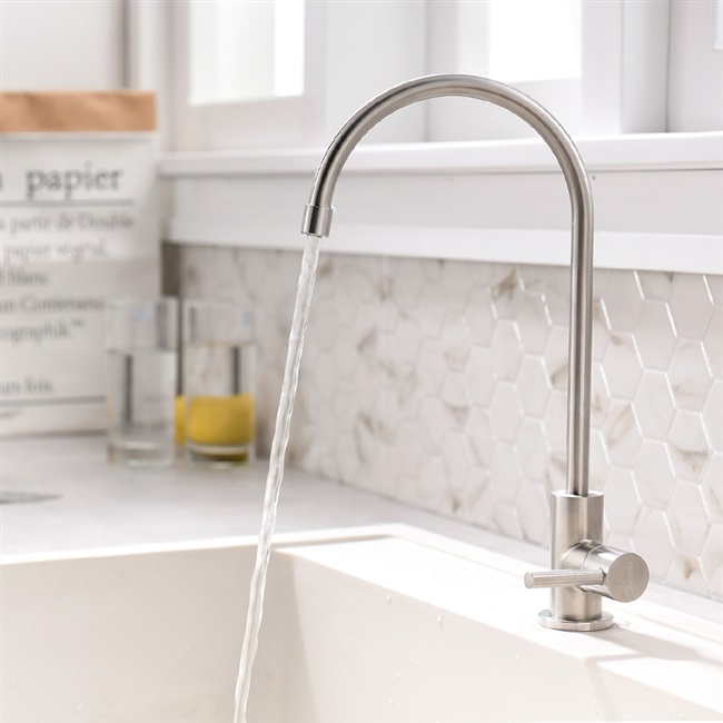 wheelton净水水龙头单冷直饮水净水器龙头不锈钢厨房头洗水龙头起泡器