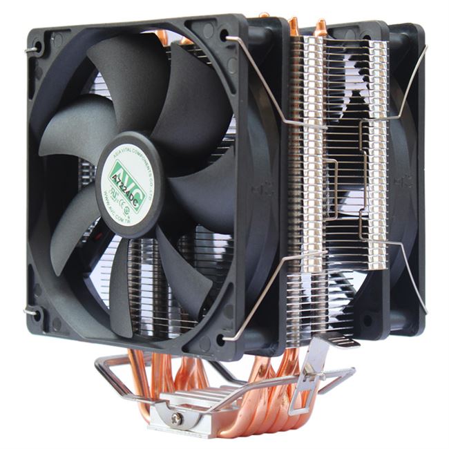 cpu钢质散热器9cm风扇卡扣6铜管扣具弹性可调节高度风扇铁丝4铜管