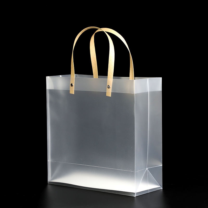 手提袋塑料硬硬硬质定制可印logo高端透明pvc礼品袋