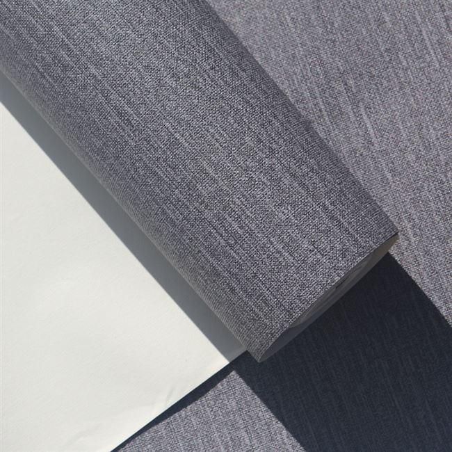 深灰色纯色素色pvc亚麻亚麻布布纹墙纸店铺办公室pvc墙纸