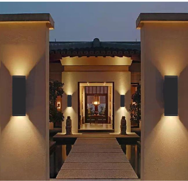 户外射灯招牌led壁灯双头上下打光门头射灯店铺门头灯过到走廊灯