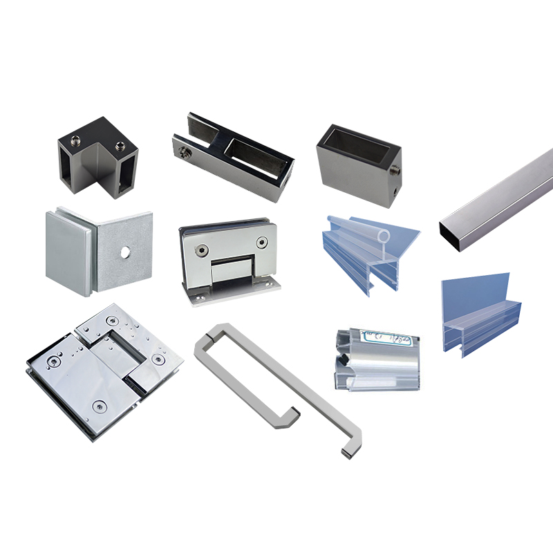 整体固定浴室方管全套吊夹胶条淋浴房玻璃门五金配件淋浴房配件