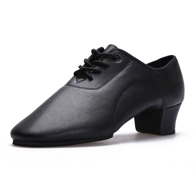 拉丁舞鞋男士 真皮软底室外 男式广场舞交谊舞蹈鞋儿童跳舞鞋男童