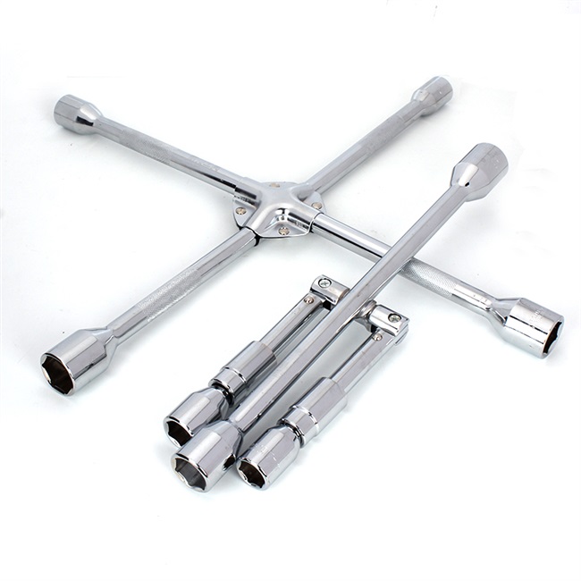 铬钒钢汽车用十字轮胎扳手省力拆卸换胎扳子汽修汽保维修工具