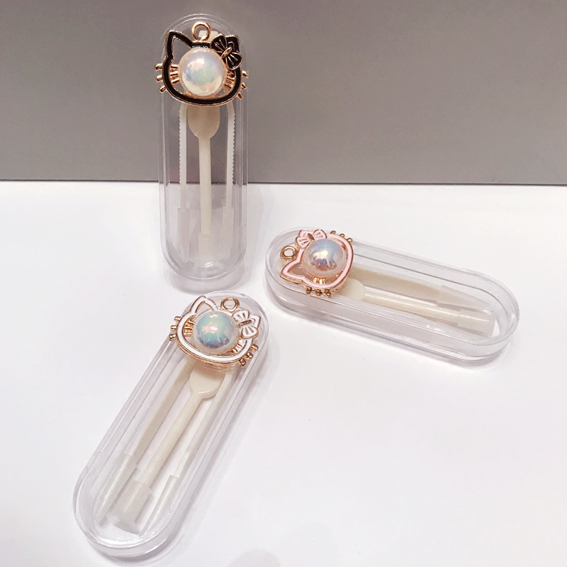 隐形眼镜夹子套盒美瞳可爱个性吸棒吸盘镊子视镜隐形眼镜伴侣盒