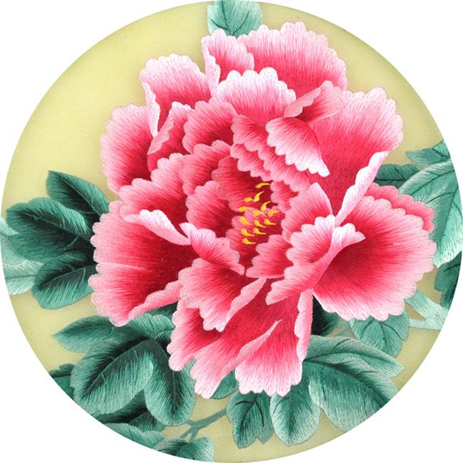 包牡丹苏州手工量足图线痕迹绣好套件diy苏绣苏绣