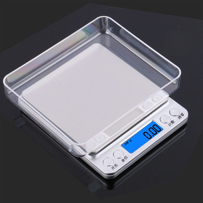 买就送托盘精准厨房秤电子称500克0.01g烘焙材食物称重克称