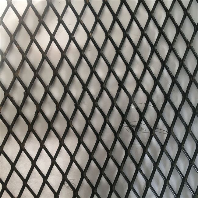 菱形网格吊顶铁网门头装饰网机械防护网消音透气钢板网