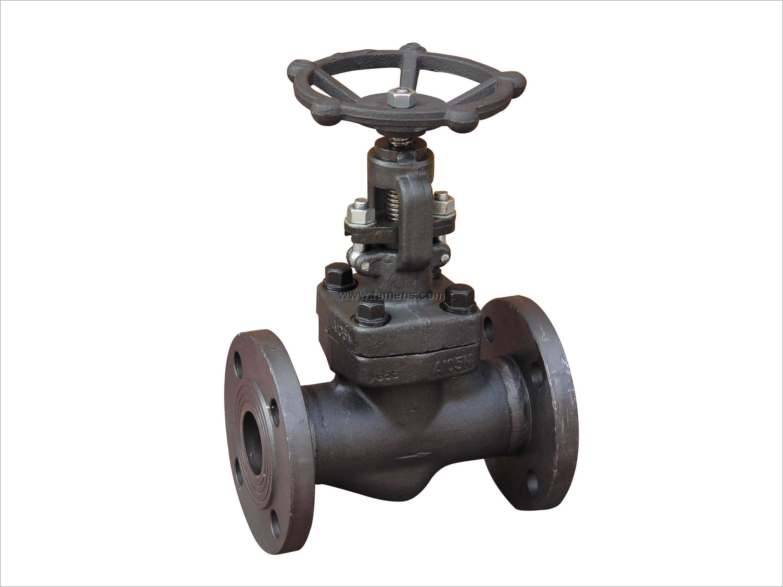 新品j41h法兰截止阀锻钢a105n高温高压截止dn15截止阀