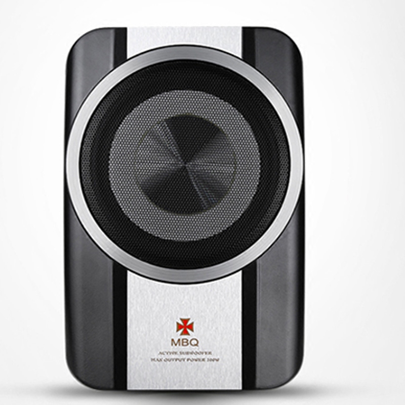 德国mbq超薄10寸有源纯低音炮改装汽车车载音响座椅底带功放12v重