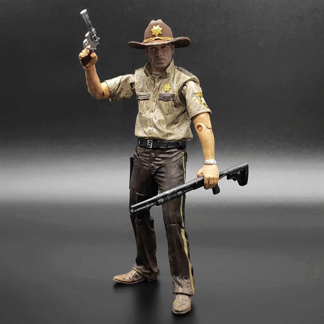 行尸走肉生化危机美剧瑞克警长僵尸5寸可动人偶手办潮玩盲盒