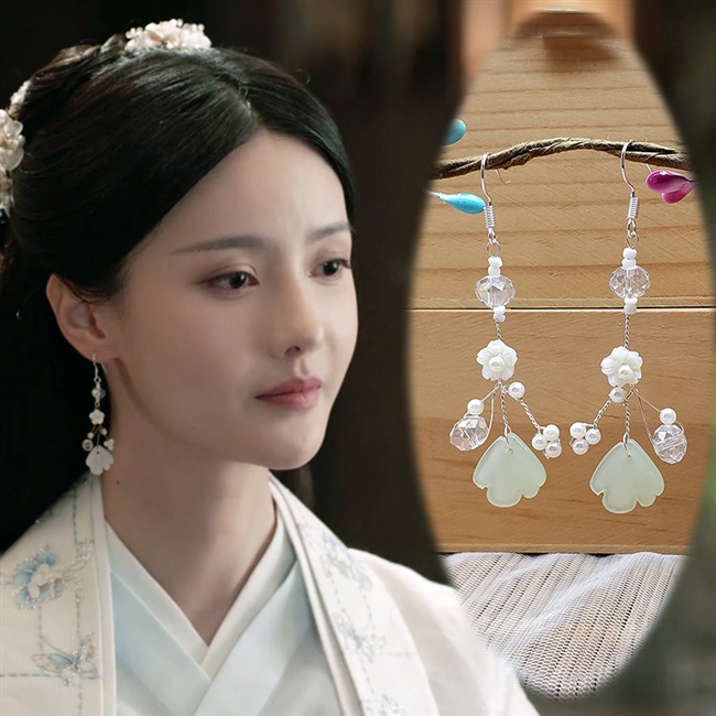 宸汐缘青瑶同款耳环古风手工编织耳饰古装汉服耳环