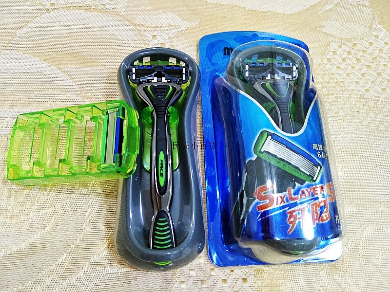 剃须正品品包名士高档手动无感顺滑进口6层剃须刀