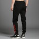 Autumn and winter men's casual sports pants maple embroidery plus velvet youth slim small foot black long pants tide brand harem pants Autumn and winter men's casual sports pants maple embroidery plus velvet youth slim small foot black long pants tide brand harem pants