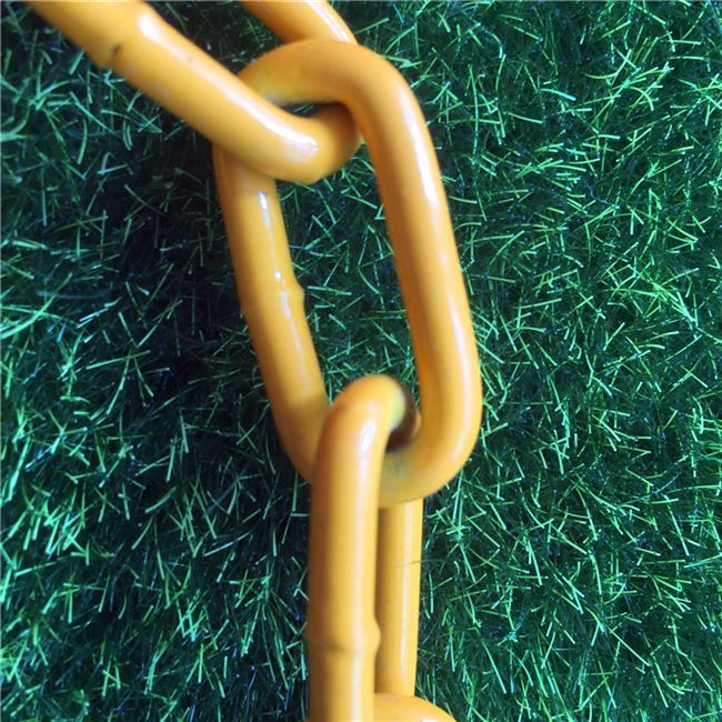 链条黄色警示铁链河道护栏装饰停车位镀锌喷塑铁环链