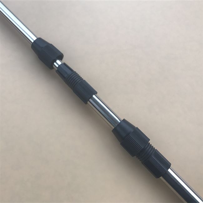 内外双锁不锈钢伸缩杆子8mm螺口铆钉加固鱼网抄网杆