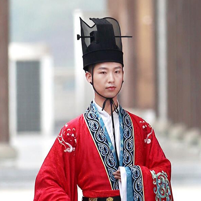 衔泥小筑汉服婚服唐制礼服帽子男装手工精制进贤帽子