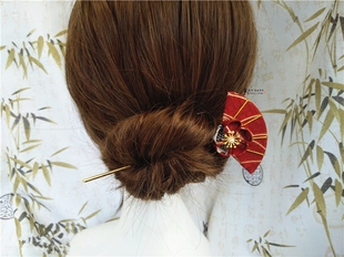 和风和服浴衣cos发饰头饰扇子樱花魁盘发簪子配饰 步 原创日式