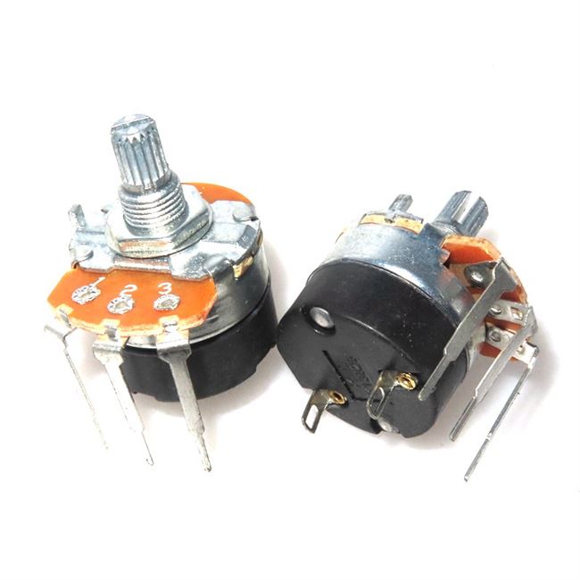 长脚10k 100k 50k 500k b5k 20k b1m带开关电位器可调电阻 wh138