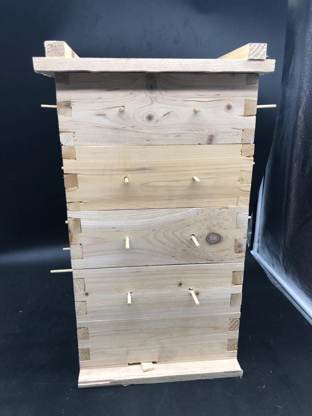 养蜂工具中蜂方格子蜂箱土蜂桶杉木蜂箱方格子蜂箱全套五层格子