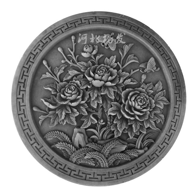 砖雕壁照装饰花窗镂空古建墙面浮雕仿古牡丹砖雕