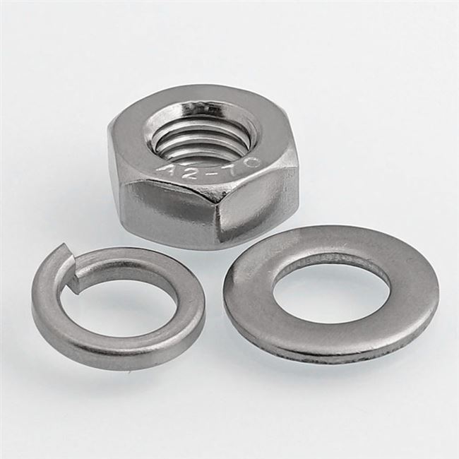 螺母不锈钢垫片316l六角螺帽平弹m3m4m5m6m8m10m12m14m16m18m20螺母