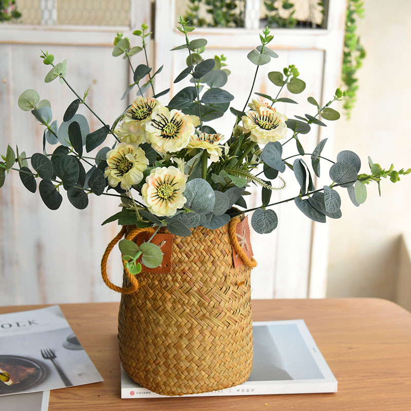 海草花篮草编手提提花盆花麦穗干花花瓶大麦花篮