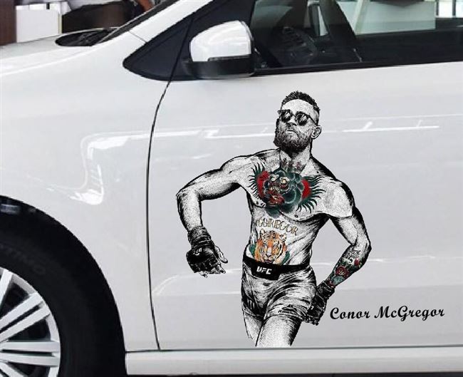 嘴炮康纳车贴必须努力贴纸车门励志汽车装饰贴