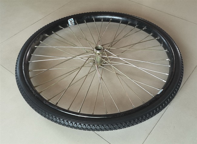 26寸防爆前轮26x1防刺三轮车轮胎弹力实心微孔自行车外胎