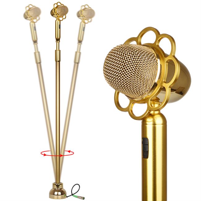 落地麦克风ktv专用歌厅摇摆复古怀旧舞台感应麦克风